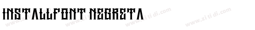 InstallFont Negreta字体转换